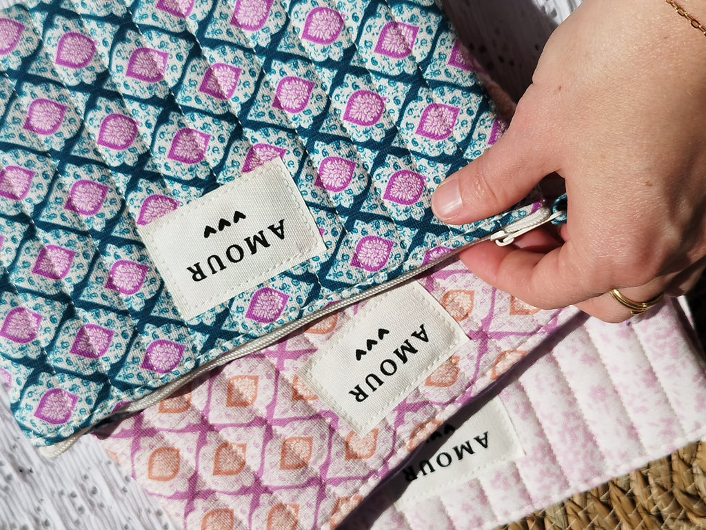 Pochette fleurie rose 💓
