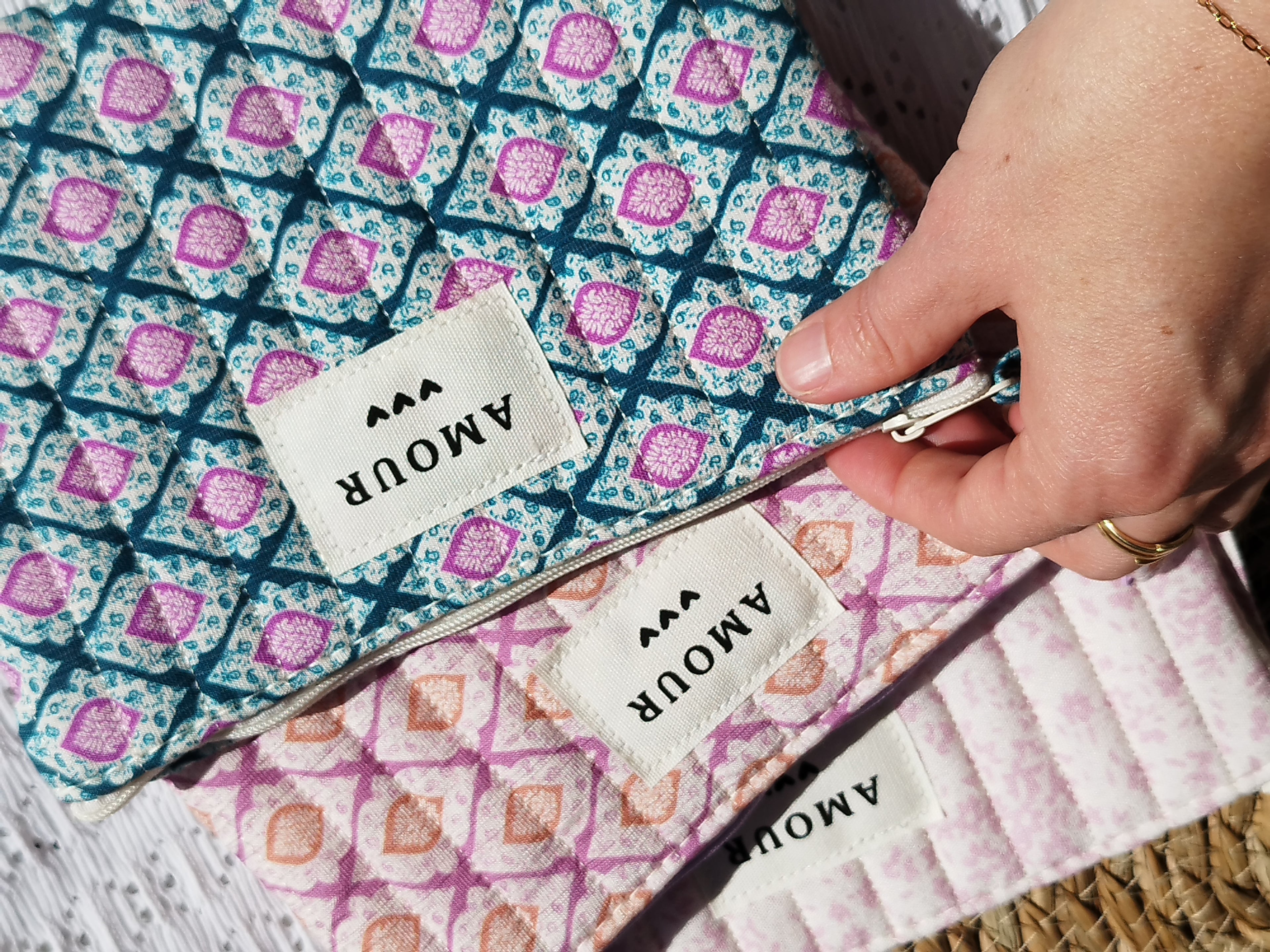 Pochette fleurie rose 💓